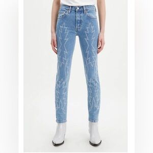Levi’s 501 button fly skinny embroidered Women's Jeans size 29